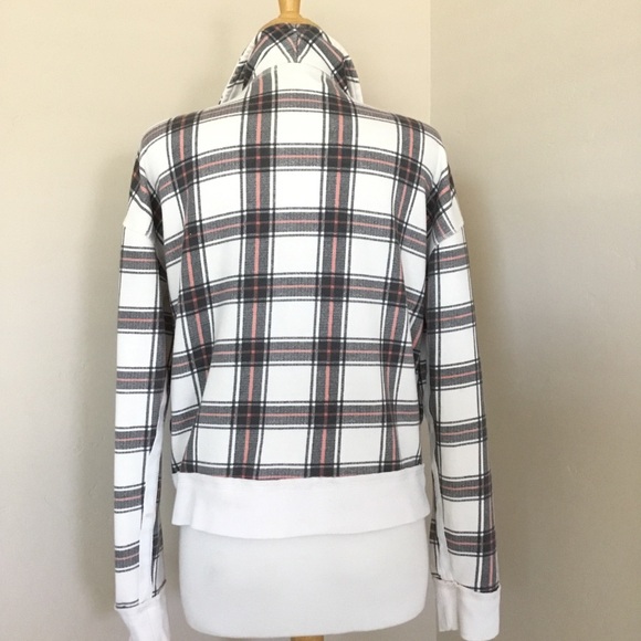 Free People “Why Not” Plaid Quarter Zip Size M - Picture 6 of 13